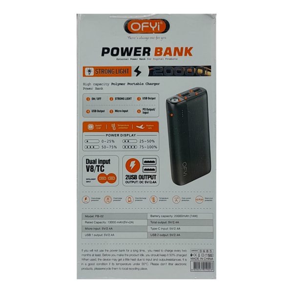 پاور بانک 20000 OFYI مدل PB-06