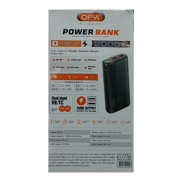 پاور بانک 10000 OFYI مدل PB-01