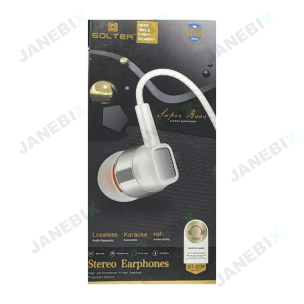 هندزفری GOLTER مدل GT-E09 WHITE